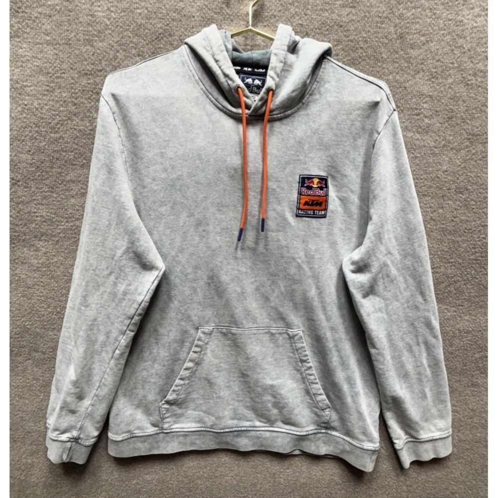 Redbull x KTM Racing Team Hoodie Mens XL Patina Faded Gray Cotton Hoody EUC